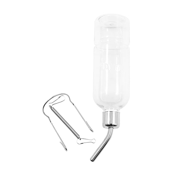 Leak Proof Stainless Steel Water Bottle for Hamster & Small Pets, Hanging Automatic Dispenser with Light Licking Nozzle