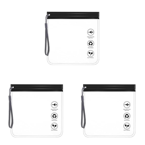 Leak Proof Travel Zip Pouch With Handle For Liquids Airplane Approved