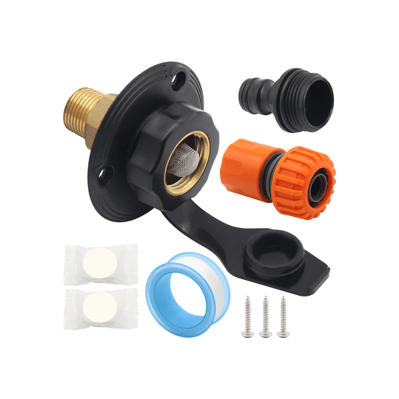 Leak Resistant Campers Water Connection Set Brass Components And ABS Housing Water Fill Hatches Inlet