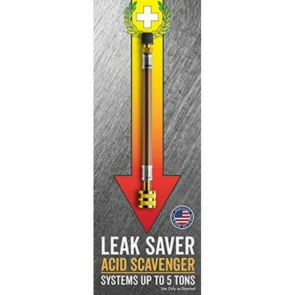 Leak Saver Direct Inject Acid Scavenger - Converts Acid to Synthetic Oil, for A/C Systems Up to 5 Tons - Made in The USA