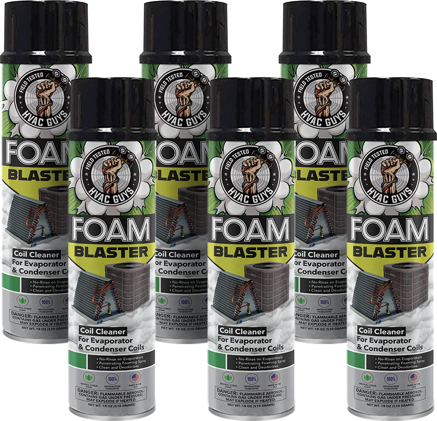 Mad Foam AC Coil Cleaner Foaming for AC Heating & Refrigeration Unit - 2  Pack