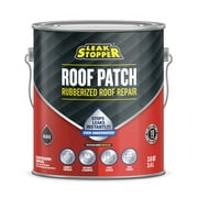 Leak Stopper 1 Gallon Black Rubberized Roof Patch for Roof Patching and Repair