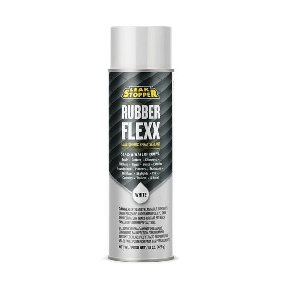 Rubber Flexx Sealant, White Roof Coating, 15oz