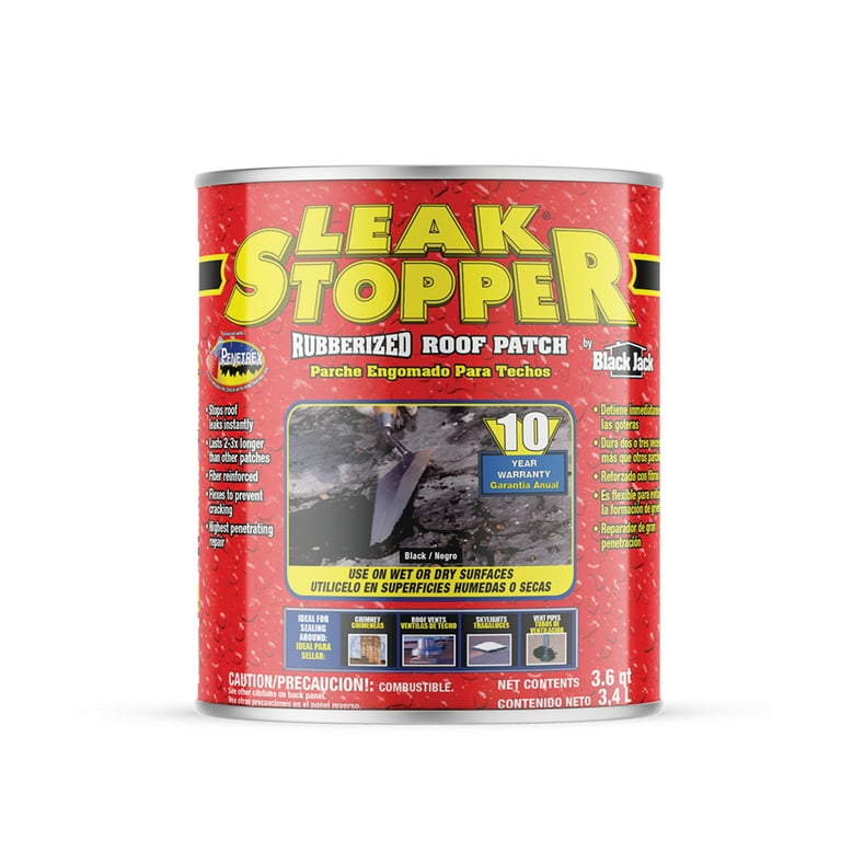 Leak Stopper Rubberized Roof Patch 1 Gallon