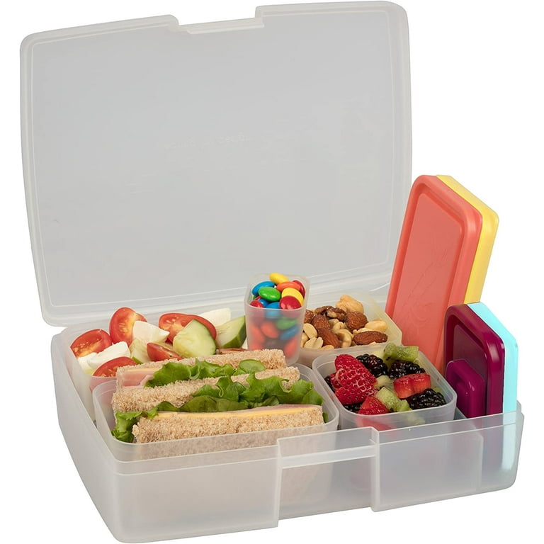 Leak-proof Bento Lunch Box with 5 Removable Containers (Fruit/Multicolor)