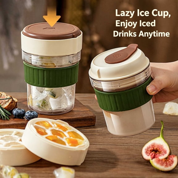 Leak-proof Glass Coffee Mug with Lid Lock, Reusable Coffee Cup with Handle, BPA-free, Microwave and Dishwasher Safe
