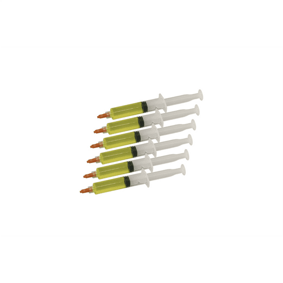 LeakFinder LF060 SOLO-SHOT Single-use Air Conditioner Refrigerant Leak Detection Syringe Kit - (6) Pre-filled Ultraviolet Fluorescent Universal AC Dye Syringes, A
