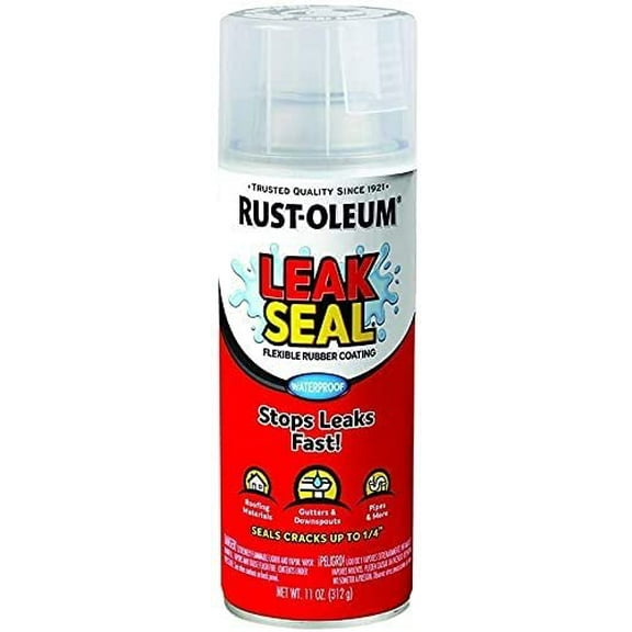 LeakSeal Flexible Rubber Coating Spray, 11 oz - Clear