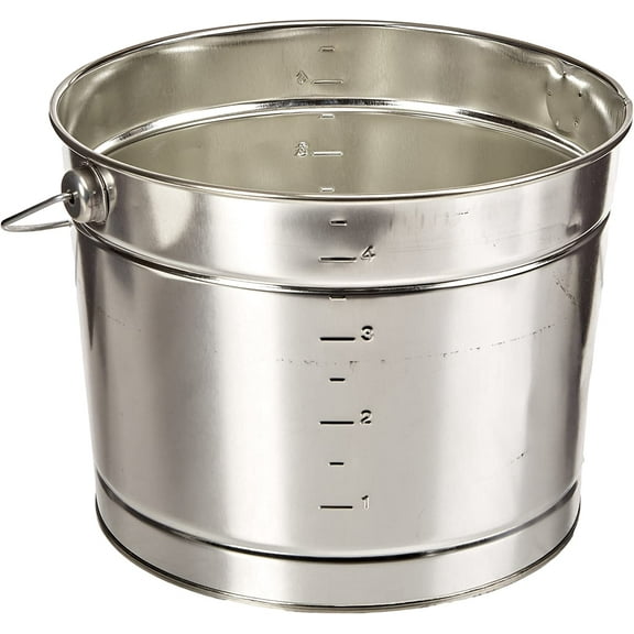 LeakTite M05Q0005012 5 Quart Metal Paint / Utility Pails With Double Ribbed Construction - Quantity of 10