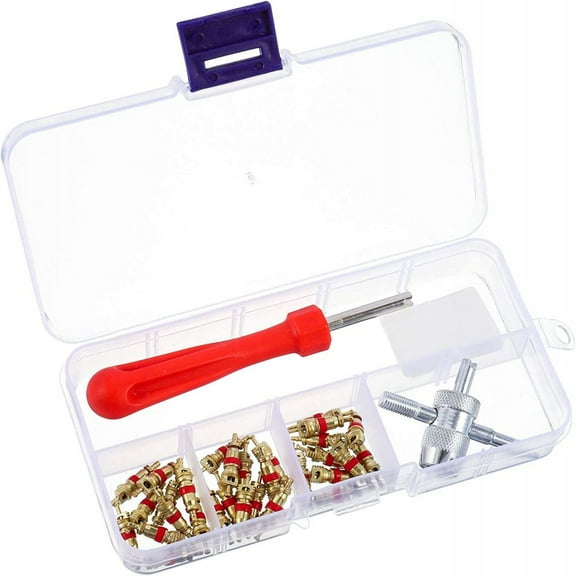 Leaking Tire Solution, Easy Storage For Durable Alloy Material Valve Core Remover, Complete Tool Combination For Car, Motorcycle, Bicycle, And Air Conditioning Tires
