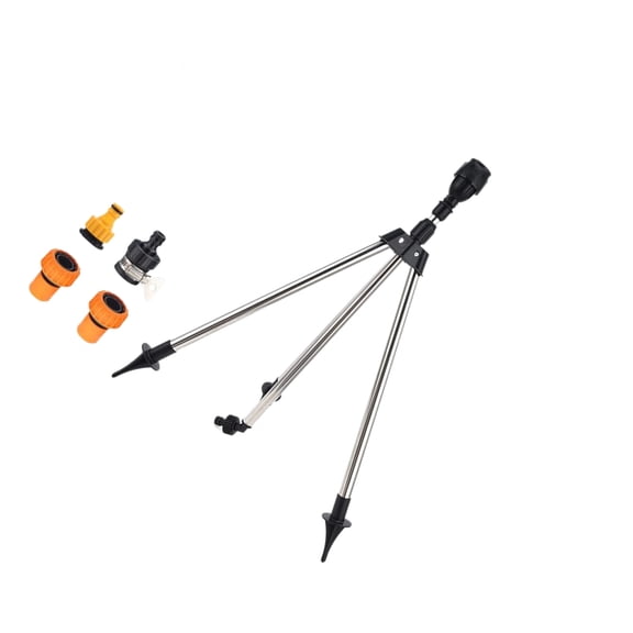 Leakproof Adjustable 360 Degree Tripod Sprinkler With 1Inch Quick Connector For Efficient Lawns Garden Irrigations