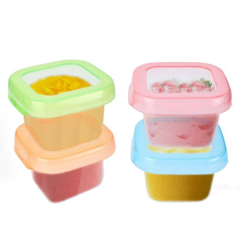 LNKOO Leakproof Baby Food Storage, 4 Container Set, BPA Free Small  Plastic Containers with Lids, Lock in Freshness, Nutrients, Flavor, Freezer & Dishwasher Friendly