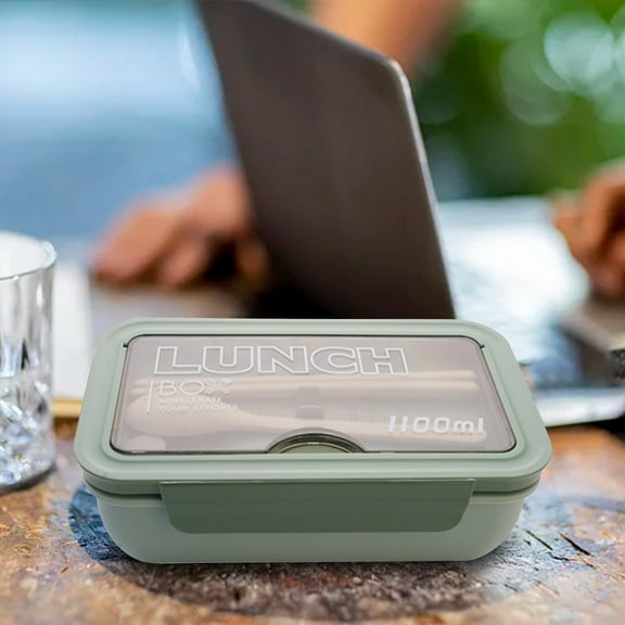 Leakproof Bento Box with Compartments, 4-section Plastic Lunch Container for Minors, Non-spill & Dishwasher Safe for Easy Cleaning, Ideal for Educational Learner and Young Age's Meals