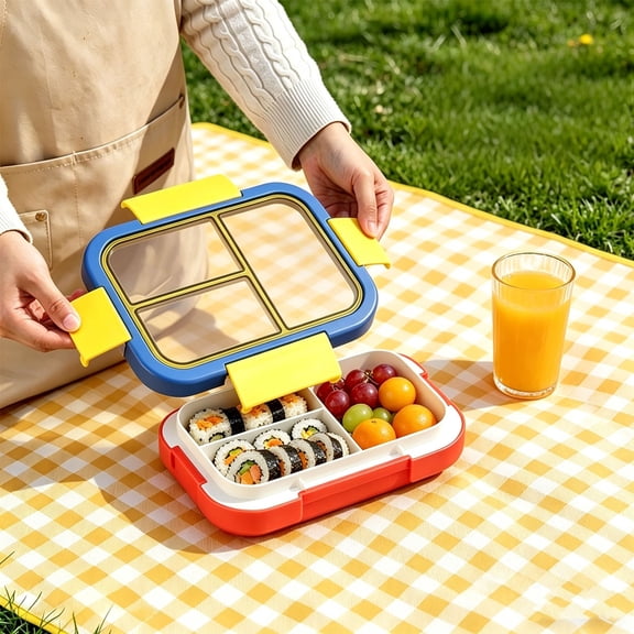 Leakproof Bento Lunch Box with 2 Compartments Reusable Food Container for Work School Picnic Travel Meal Prep Lunch Storage Box Microwave Freezer Dishwasher Safe Bento Box Adults Set Pro Carry On