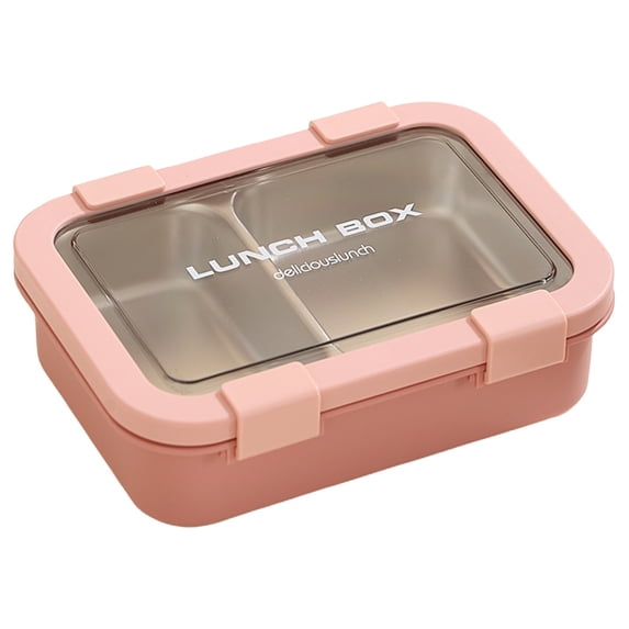 Leakproof Compartment Lunch Container, Stainless Steel Bento Box with Secure Lids, Portable Food Storage for Office Picnic, Removable Tray, Dishwasher Safe, A Bento Box