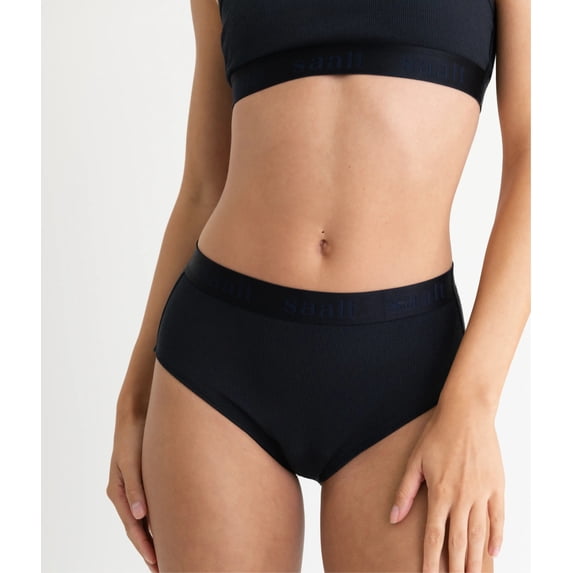 Leakproof Cotton Rib High Rise Brief