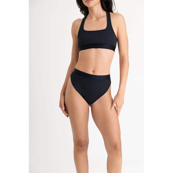 Leakproof Cotton Rib High Rise Thong