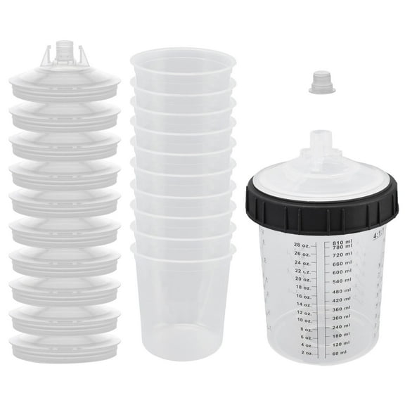 Leakproof Easy Mix Paint Guns Cups Accessory for Sprayers Guns Automotive Marine Projects 600/810ml Capacity