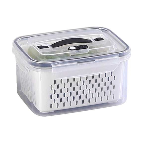 Leakproof Food Storage Containers | Removable Colander | Produce Saver Boxes for Fruits, Vegetables, Meat | Dishwasher & Microwave Safe | Multi-Size Set Keeps Food Fresh Longer