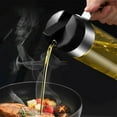 thumbnail image 1 of Leakproof Glass Olive Oil Dispenser Bottle with Automatic Flip Cap, Non-Slip Handle, Precision No-Drip Spout, 450ML Kitchen Container for Vinegar/Syrup/Cooking Wine, 1 of 8