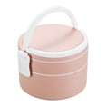 thumbnail image 1 of Leakproof Insulated School Heat Preservation Warmer Food Container Lunch Box Lunch Package Kitchen Storage PINK ROUND, 1 of 8