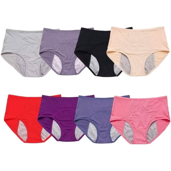 Leakproof Ladies Underwear - 8Pcs Leakproof Panties for Over 62#s with Incontinence