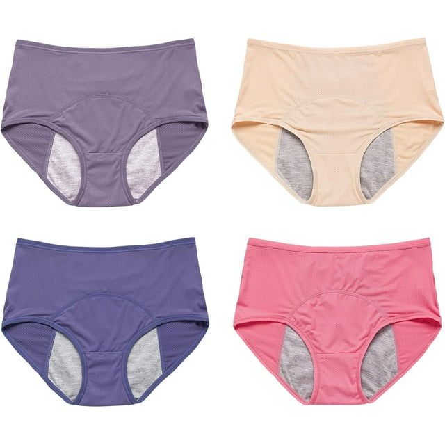 Leakproof Ladies Underwear - Leak Proof Underwear for Women Leakproof Panties for Old Women Over 60 Incontinence (F, XXX-Large)