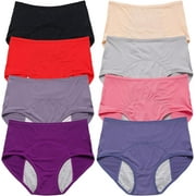Leakproof Ladies Underwear, Leakproof Panties for Over 60, Incontinence Underwear for Women (8Pcs,2XL)