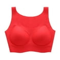 thumbnail image 1 of Leakproof Ladies Underwear,Seamless Bra Without Underwire Women's Bralette Padded Comfortable Non Wired T Shirt Bra Pull On Bra Crossback Comfortable Soft Bustier,Sexy Underwear for Women(Size:L), 1 of 2
