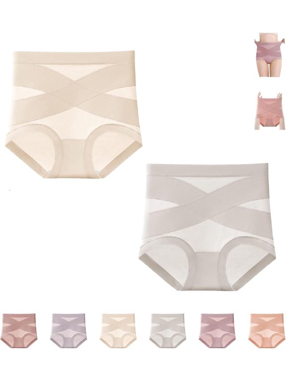 Leakproof Panties with Tummy Control, High Waisted Underwear for Women, Comfort Leakproof and Shaping Panties for Women(2pcs C-Medium)