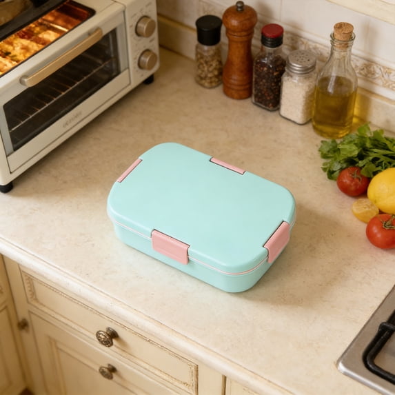 Leakproof Plastic Bento Lunch Box with Multiple Compartments for Meal Prep and Balanced Nutrition