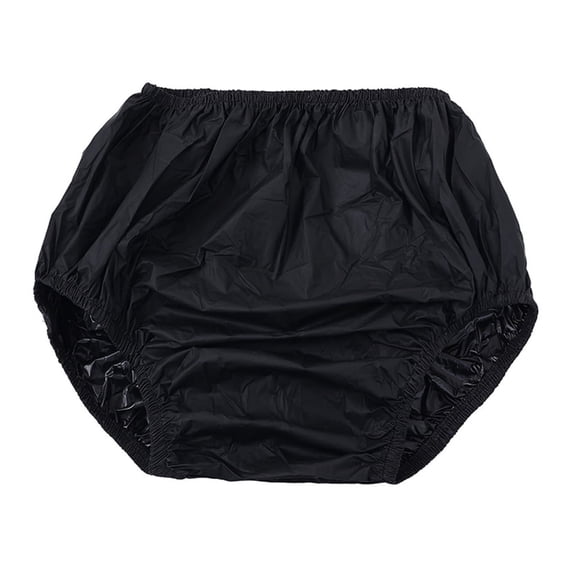 Leakproof Plastic Pants Diaper Cover - Reusable Washable Incontinence Underwear with Elastic Waist, Waterproof Protective Briefs for Seniors, Post-Surgical, Limited Mobility