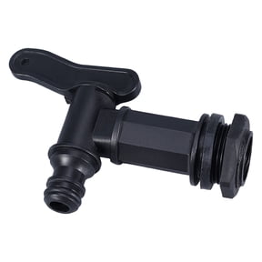 Leakproof Plastic Rain Barrel Spigot Tap, Threaded Water Tank Drain Faucet with Control Valve, Multipurpose Outlet Connector for Aquarium Pool Garden Water Container Water Diversion,C