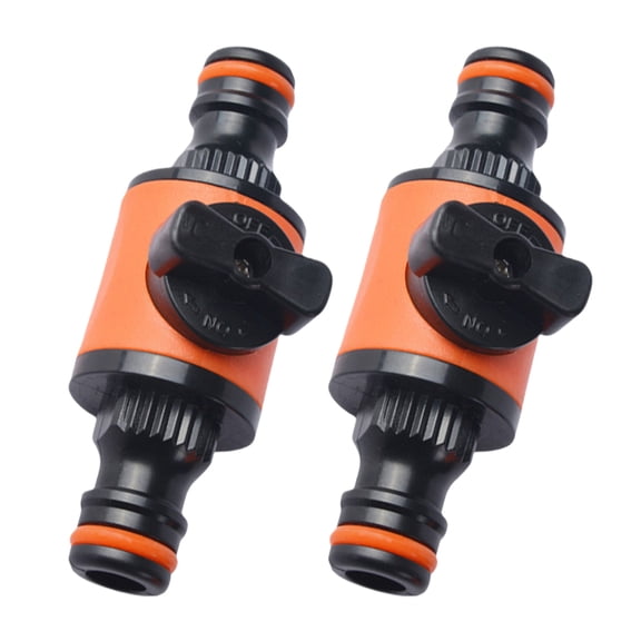 Leakproof Quick Connection Coupling With Shutoff Switches For Garden Hoses ABS Construction Flows Regulator 2pcs