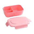 thumbnail image 1 of Leakproof Silicone Bento Box for Adults – 3 Compartment BPA-Free Lunch Container | Microwave & Dishwasher Safe, Bento Box Adult, Snack Containers, Food Storage for Office, Travel, Camping, Picnics, 1 of 6
