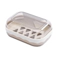 thumbnail image 1 of Leakproof Soap Holder,Soap Container for Traveling,Soap Case with Lid and Draining Layer,Portable Soap Container,Bar Soap Containers,Soap Dish for Home, Camping, Travel,Bathroom,(White), 1 of 7