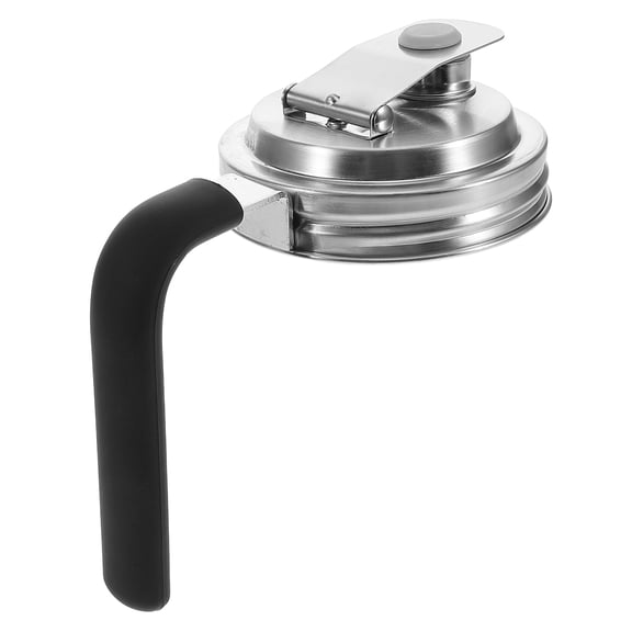 Leakproof Stainless Steel Jar Lid with Handle and Pour Spout Wide Mouth Replacement Lid