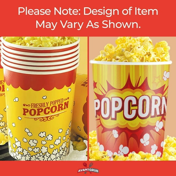 Leakproof, Super 32oz Popcorn Cups 100 Pack