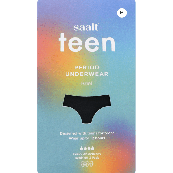 Saalt Leakproof Teen Period Brief - Period Underwear - Heavy Absorbency