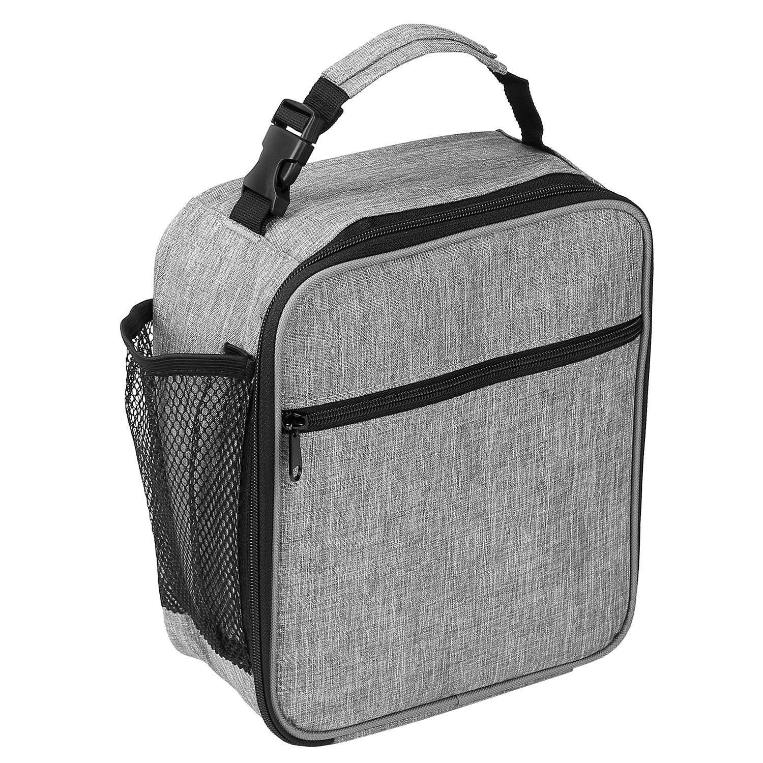Lunch Box for Women/Men, Insulated Lunch Bag, 3.9x9.1x11.4 inch - Navy Blue Grey
