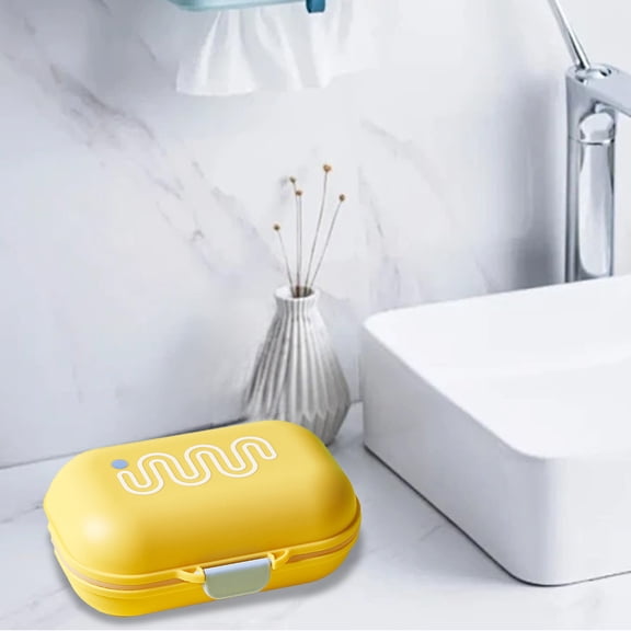 Leakproof Travel Soap Case 4.1 Inch PE Plastic Container With Drainage Tray To Carry Toiletries