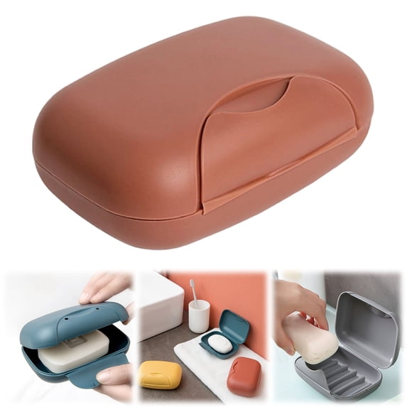 Leakproof Travel Soap Case With Lid – Portable Shower Bathroom Soap Holder Box For Toiletries And To-Go Storage