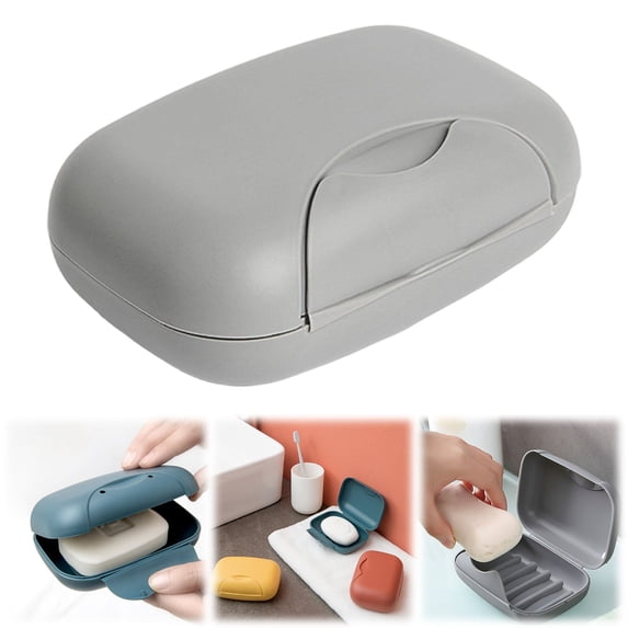 Leakproof Travel Soap Case With Lid – Portable Shower Bathroom Soap Holder Box For Toiletries And To-Go Storage