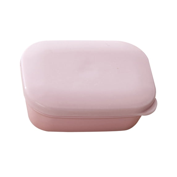 Leakproof Travel Soap Dish With Lid And Draining Layer, Portable Bar Soap Holder Case For Camping Gym Bathroom, Compact Container (Pink ,1.00CM)