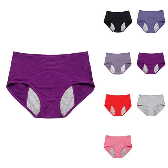 Leakproof Underwear for Women, 40-150kg Plus Size L-8XL Incontinence Panties, High Waist Menstrual & Bladder Leak Protection
