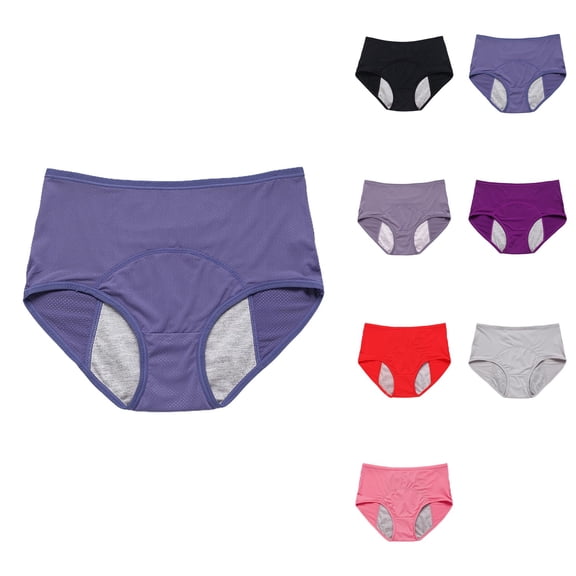 Leakproof Underwear for Women, 40-150kg Plus Size L-8XL Incontinence Panties, High Waist Menstrual & Bladder Leak Protection