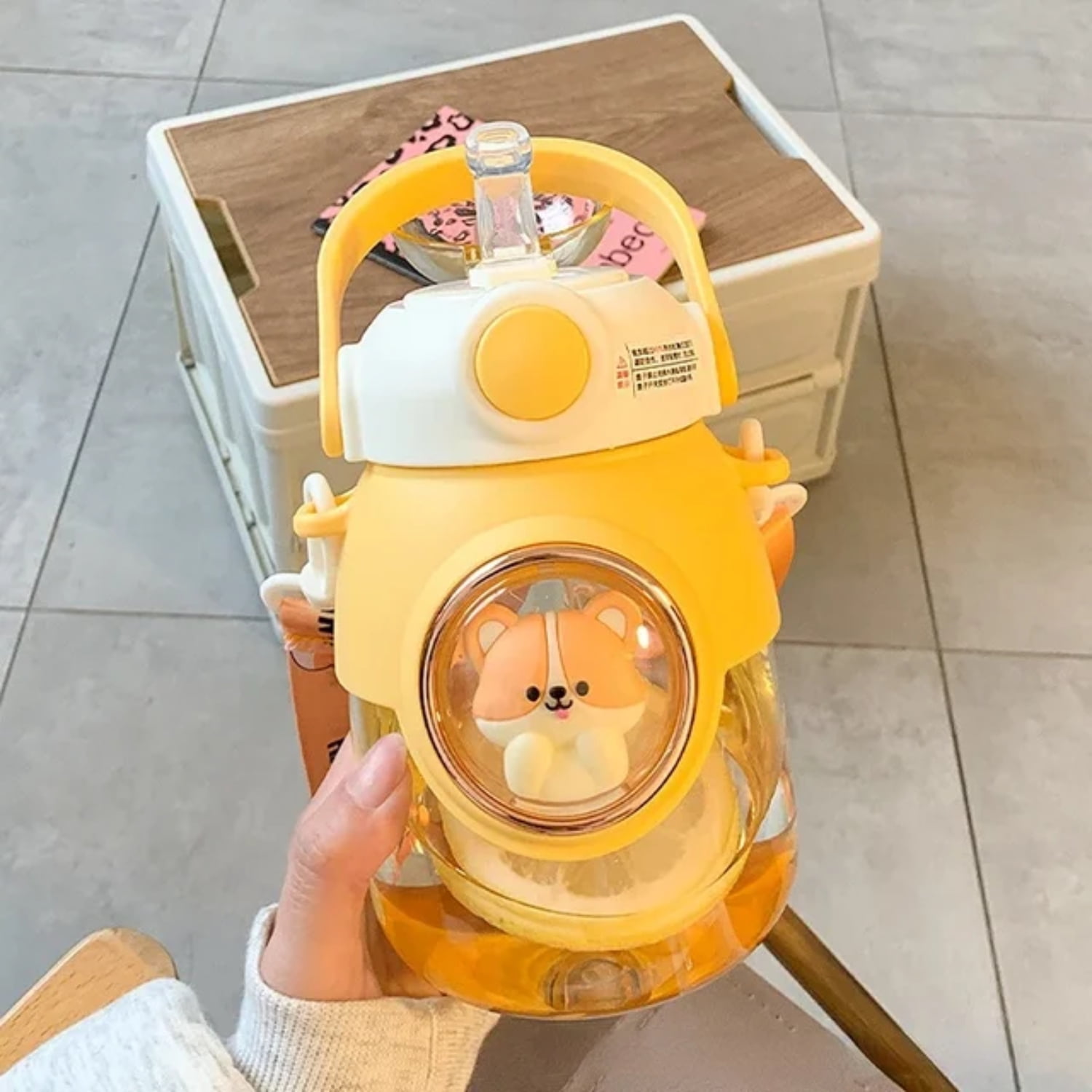 Leakproof Water Bottle: Adorable Cute Kawaii Girls‘ Design with Straw