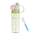 thumbnail image 1 of Leakproof Water Bottle With Extra Spray Head & Straw 600ml Sports Water Bottle Drinking And Spraying Misting Bottle For Cooling And Hydration, Gym, Sports, Outdoors And Office, Green, 1 of 6