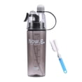 thumbnail image 1 of Leakproof Water Bottle With Extra Spray Head & Straw 600ml Sports Water Bottle Drinking And Spraying Misting Bottle For Cooling And Hydration, Gym, Sports, Outdoors And Office, Black, 1 of 6