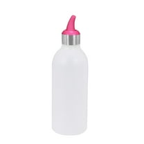 Bottles with Red Cap - Wide Mouth Leak Proof Refillable Condiment Container for Kitchen Use,Ideal for Sauces and Liquids